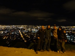 Bogota at night with Daniel and Paola
